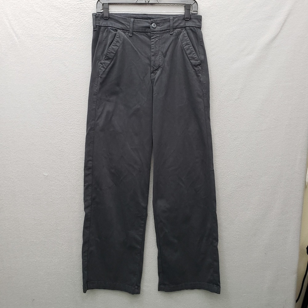 American Eagle High Rise Straight Leg Chinos Black Stretchy Casual Contemporary